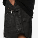 Shorts bauhaus con bordi sfilacciati in nero Rick owens drkshdw - uomo 