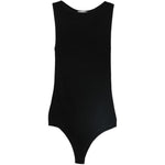 Body smanicato a girocollo in nero Entire studios - donna 
