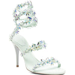 Sandali Eden con motivi floreali in verde acqua Rene caovilla - donna 