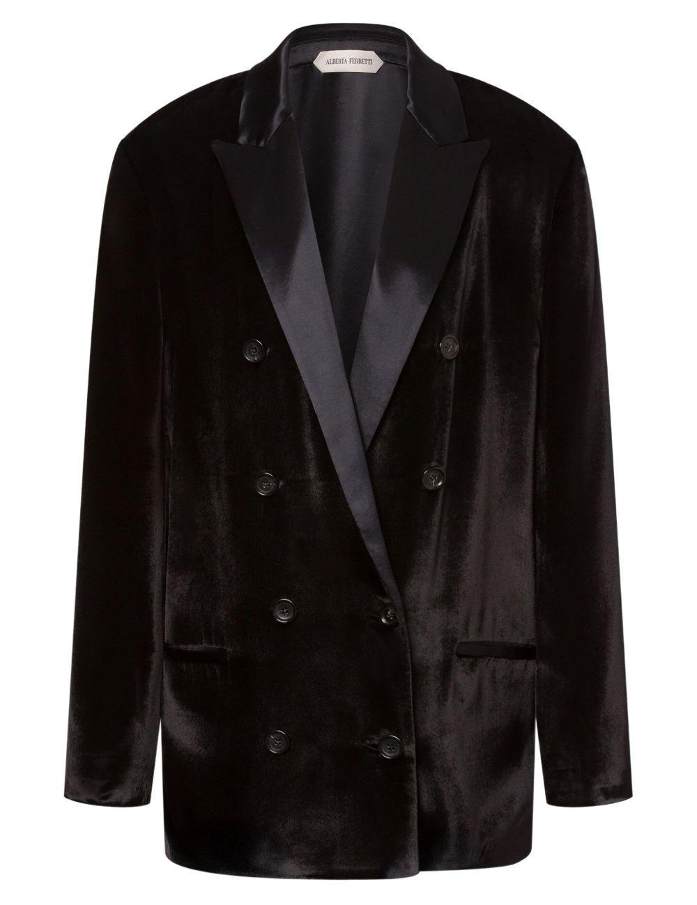 Blazer doppiiopetto in nero Alberta Ferretti - donna 