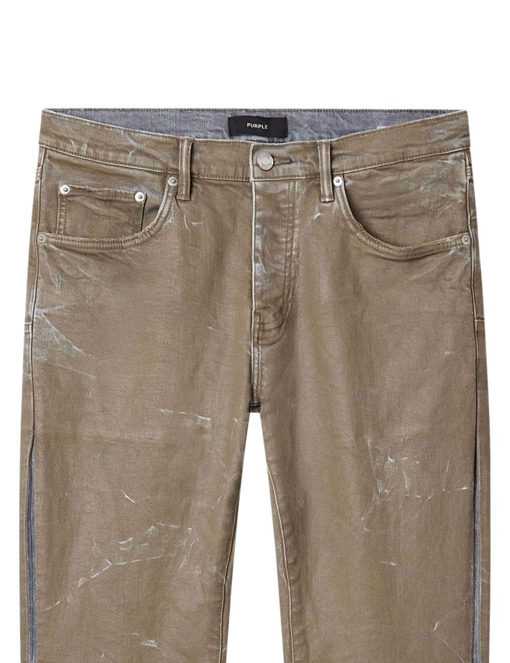 Jeans con effetto vissuto in marrone Purple - uomo 