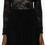Abito lungo con inserti in pizzo in nero Zimmermann - donna 
