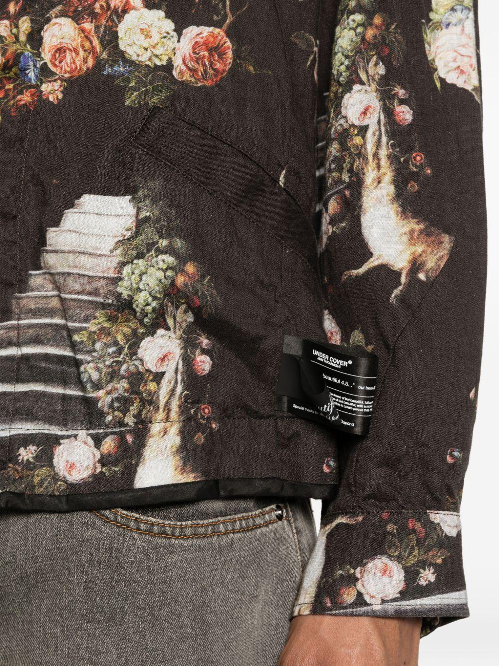 Bomber a fiori multicolore Undercover - uomo 