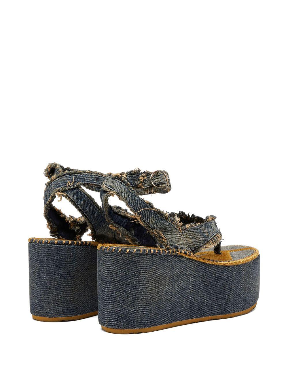 Sandali con plateau in blu Diesel - donna 