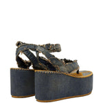 Sandali con plateau in blu Diesel - donna 