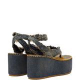 Sandali con plateau in blu Diesel - donna 