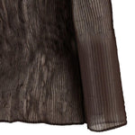 TOP SCOLLO A V SEMI TRASPARENTE IN MARRONE ISSEY MIYAKE - donna 