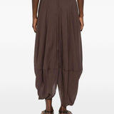 Gonna asimmetrica drappeggiata Cocoon in marrone 