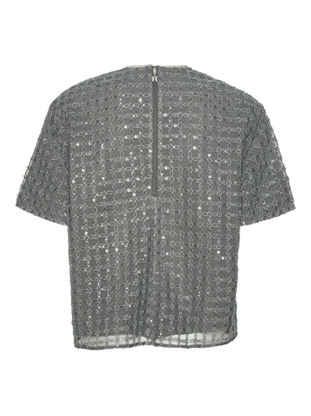 T-shirt con decorazione in grigio Rotate - donna 