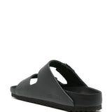 Ciabatte Arizona in pelle in nero Birkenstock - unisex 