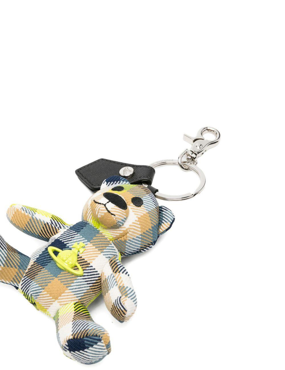 Portachiavi a forma di orsetto tartan in blyu Vivienne westwood - donna 