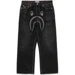 Jeans con applicazione in blu Bape - uomo 