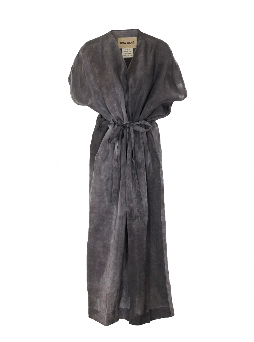 Abito lungo Acre con coulisse in blu Uma Wang - donna 