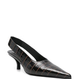 Décolleté slingback in marrone cocco toteme - donna 