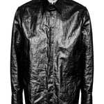 Camicia con finitura lucida in nero Mm6 maison margiela - uomo 