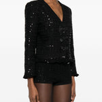 Giacca con fiocchi in nero Alessandra Rich -  donna 