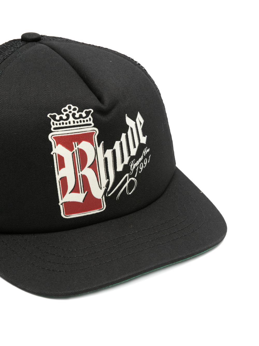 Cappello da camion con logo e grafica in nero Rhude - uomo 
