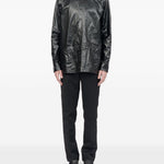 Camicia con finitura lucida in nero Mm6 maison margiela - uomo 
