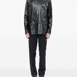 Camicia con finitura lucida in nero Mm6 maison margiela - uomo 