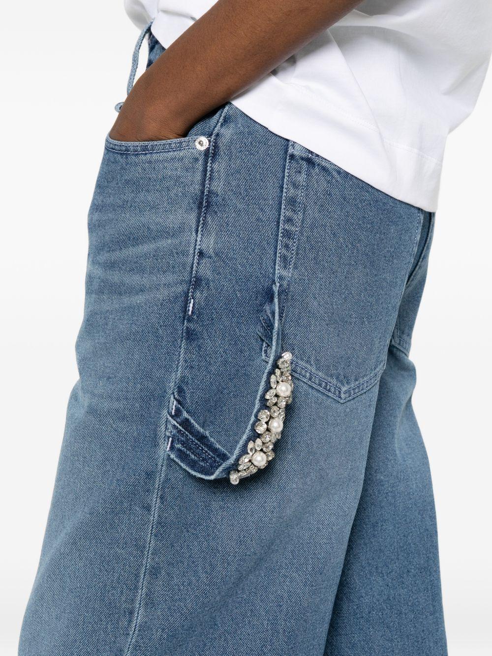 Jeans con risvolto in blu Simone rocha - donna 
