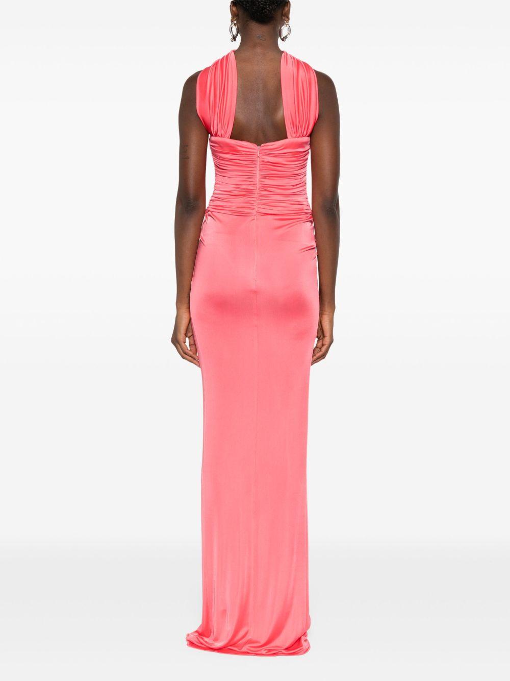 Abito da sera con scollo a cuore in rosa The new arrivals ilkyaz ozel - donna 