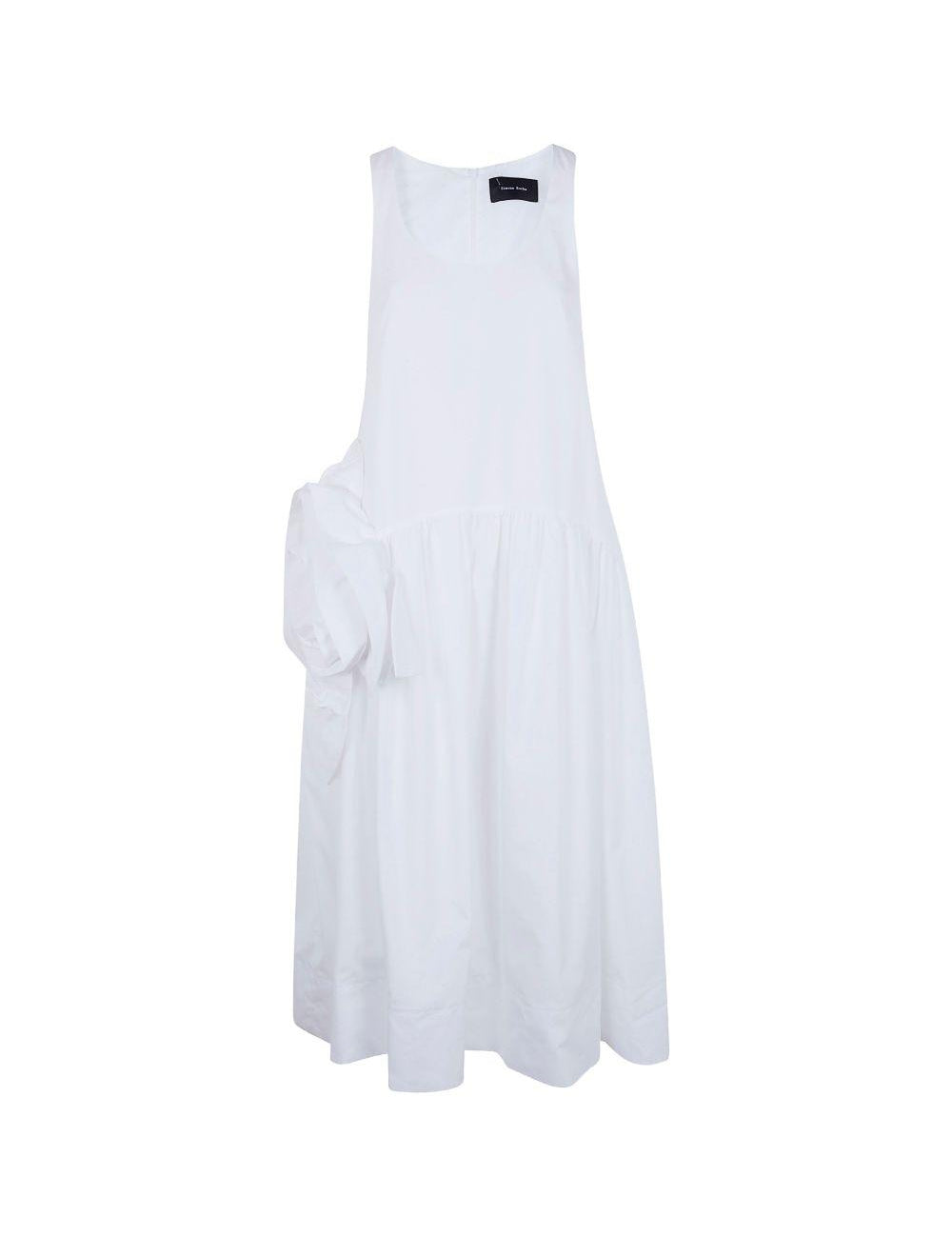 Abito midi smanicato in bianco Simone Rocha - donna 
