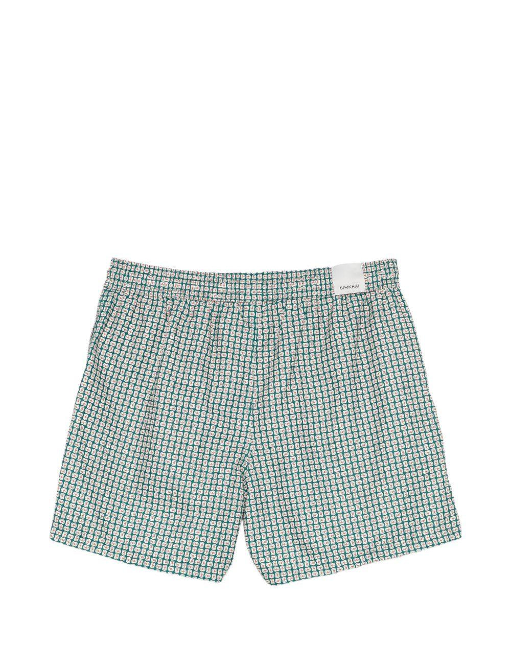 Costume da bagno stampati con coulisse Kelly in verde Simkhai - uomo 