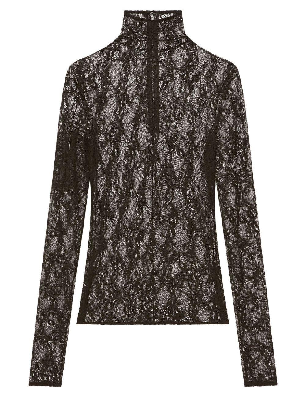 Top a collo alto in nero Courrèges - donna 