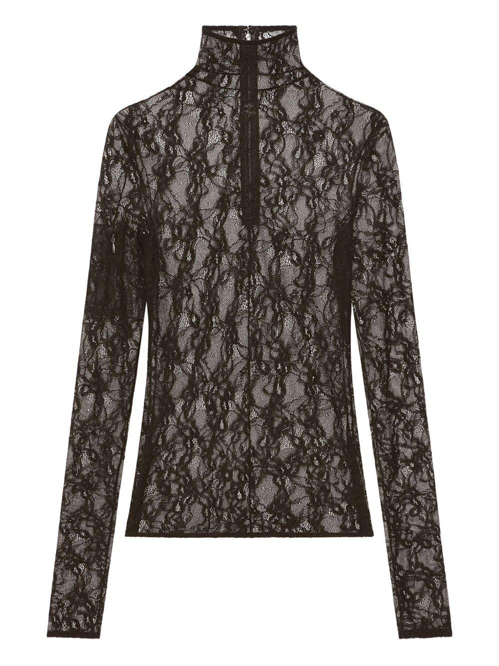 Top a collo alto in nero Courrèges - donna 