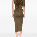 Abito con drapeggio la robe drapeado in verde Jacquemus - donna 