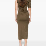 Abito con drapeggio la robe drapeado in verde Jacquemus - donna 