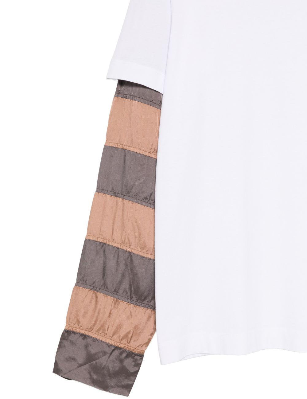 T-shirt a maniche lunghe a righe in bianco Dries van noten - uomo 