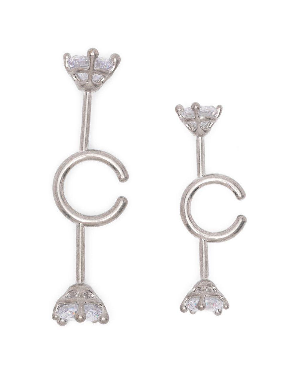 Orecchini con cristalli in argento Panconesi - unisex 