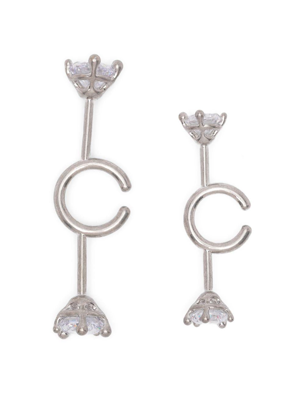 Orecchini con cristalli in argento Panconesi - unisex 