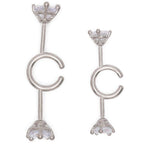 Orecchini con cristalli in argento Panconesi - unisex 