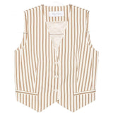 Gilet Fauno in beige e bianco Max Mara - donna 