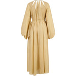 Abito lungo con cut-out Mahon in beige 