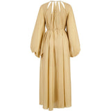 Abito lungo con cut-out Mahon in beige 