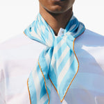 Foulard le foulard a rayures  in bianco e blu Jacquemus - unisex 