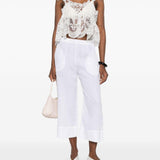 Top con lacci in pizzo in bianco Maurizio - donna 