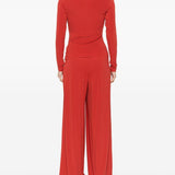 T-shirt a maniche lunghe arricciate in rosso Maxmara - donna 