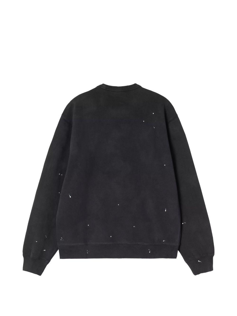 Felpa painter con logo in nero carhartt wip - uomo 