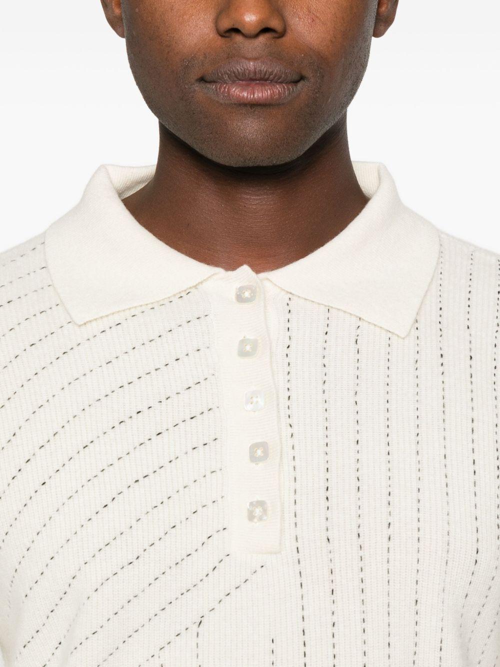 Polo con dettaglio cuciture in bianco Glass cypress - uomo 