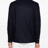 Giacca-camicia gessata in blu Eleventy - uomo 