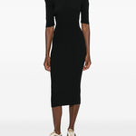 Abito con spalline e design plissettato in nero 