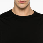 T-shirt a girocollo in nero 