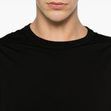 T-shirt a girocollo in nero 