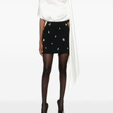 Minigonna con strass in nero David Koma - donna 
