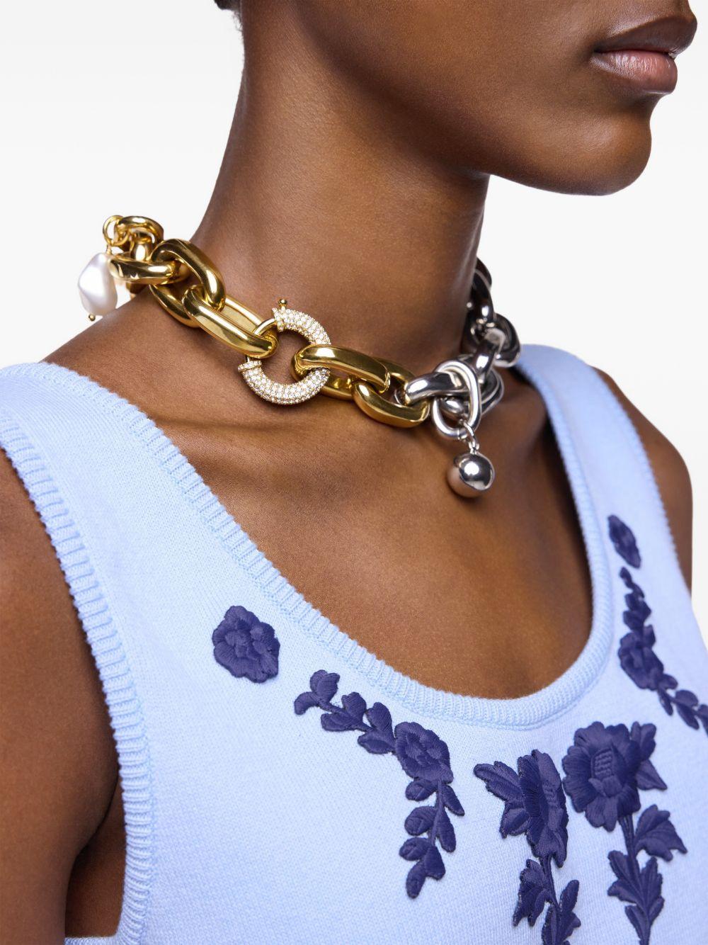 Collana bicolore in argento Rabanne - donna 