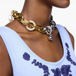 Collana bicolore in argento Rabanne - donna 